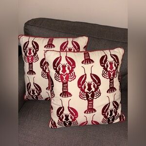 Lobster Print Throw Pillows